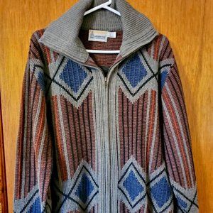 VINTAGE MENS LONDON FOG KNIT SWEATER - LARGE